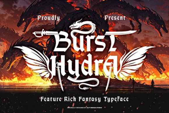 Brust Hydra: The Feature-Rich Fantasy Typeface for Commanding Designs