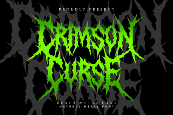 Crimson Curse: Unleash the Gritty Power of a Handcrafted Death Metal Font