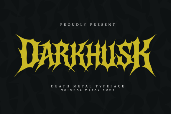 Darkhusk Font: A Gritty Death Metal Display Typeface