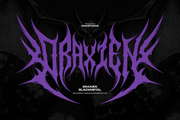 Draxien: A Font That Commands Attention in Dark and Extreme Design Spaces