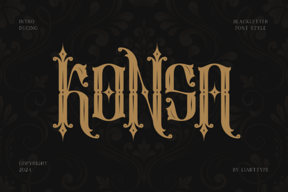 Konsa: Elevating Design Projects with a Luxury Vintage Blackletter Font