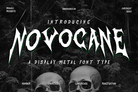 Novocane: A Bold Horror Metal Font for Dark and Edgy Designs