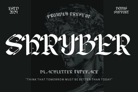 Skryber: A Font That Commands Attention with Gothic Elegance