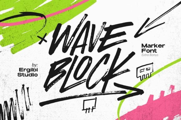 Wave Block: A Bold, Handcrafted Typeface for Authentic Design